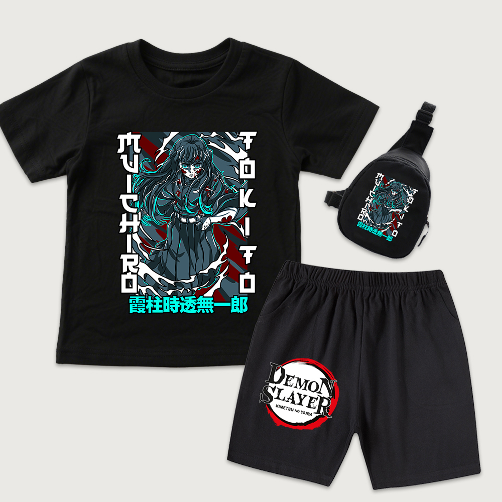 Anime Girl Merchandise - Детская хлопковая футболка и шорты с
