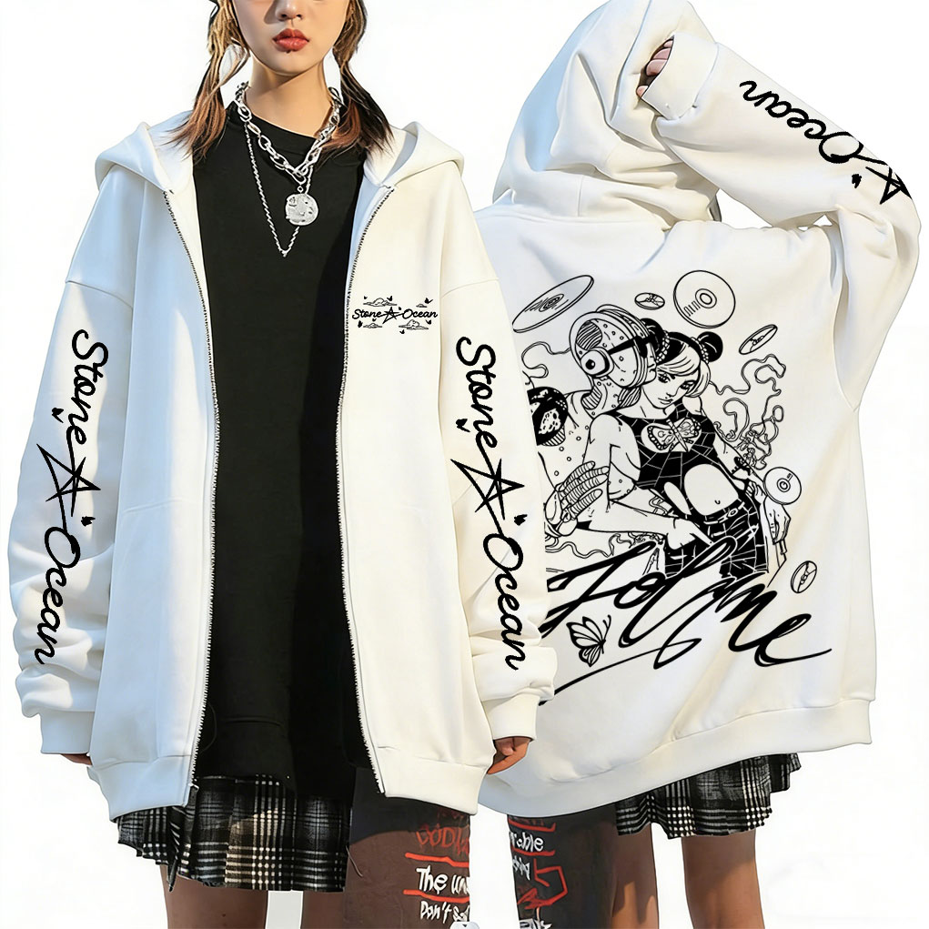 Anime Merch Hoodie - Аниме-худи на молнии «Jojo Bizarre Adventure»