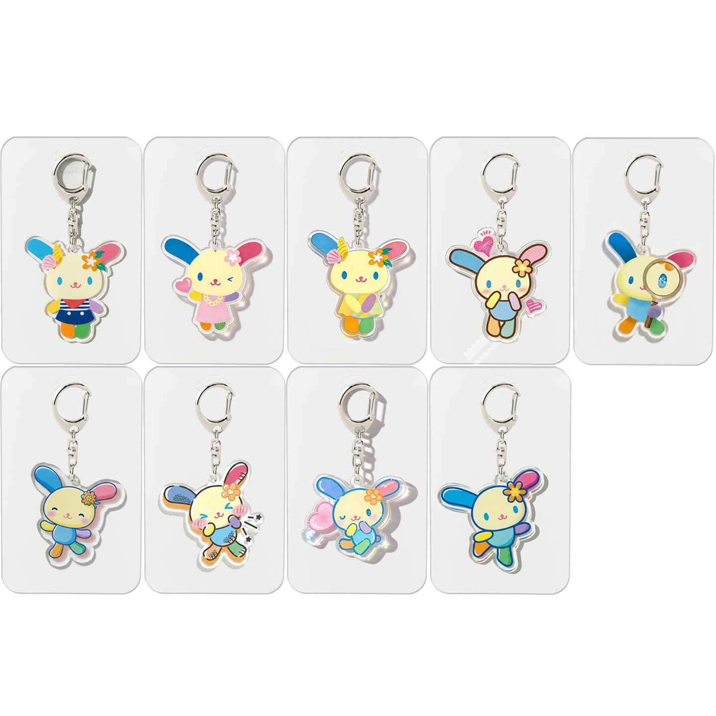 Anime Merchandise Keychain - Милый акриловый брелок-цветок Синаморолл, подвеска для