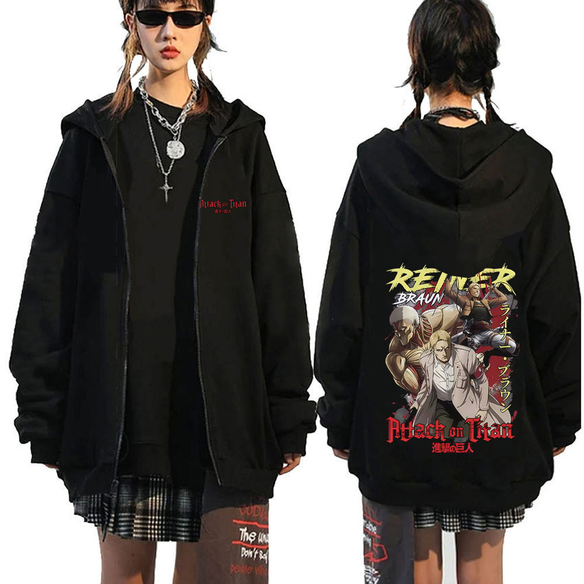 Аниме Атака Титанов Рейнер Бра – обзор и цена Anime Merch Hoodie