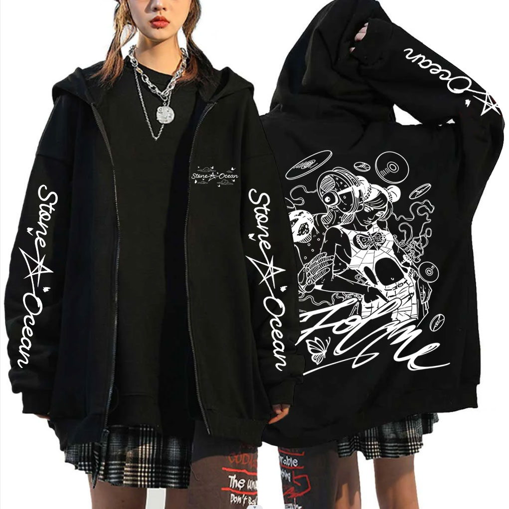 Аниме-худи на молнии «Jojo Biz – обзор и цена Anime Merch Hoodie