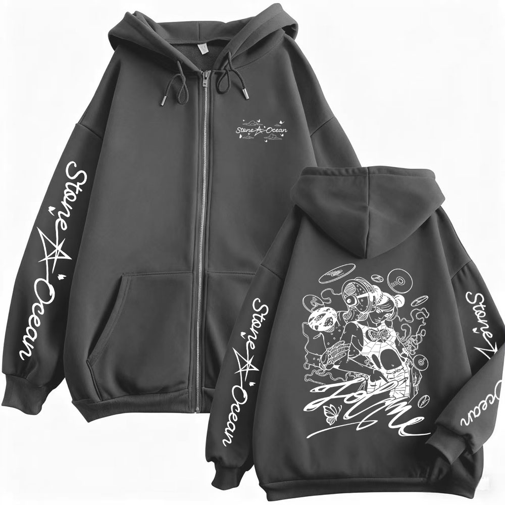 Аниме-худи на молнии «Jojo Biz – обзор и цена Anime Merch Hoodie