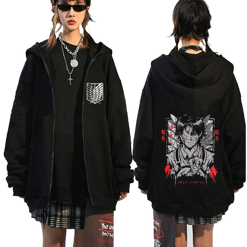 Аниме «Атака Титанов» Леви Аке – обзор и цена Anime Merch Hoodie
