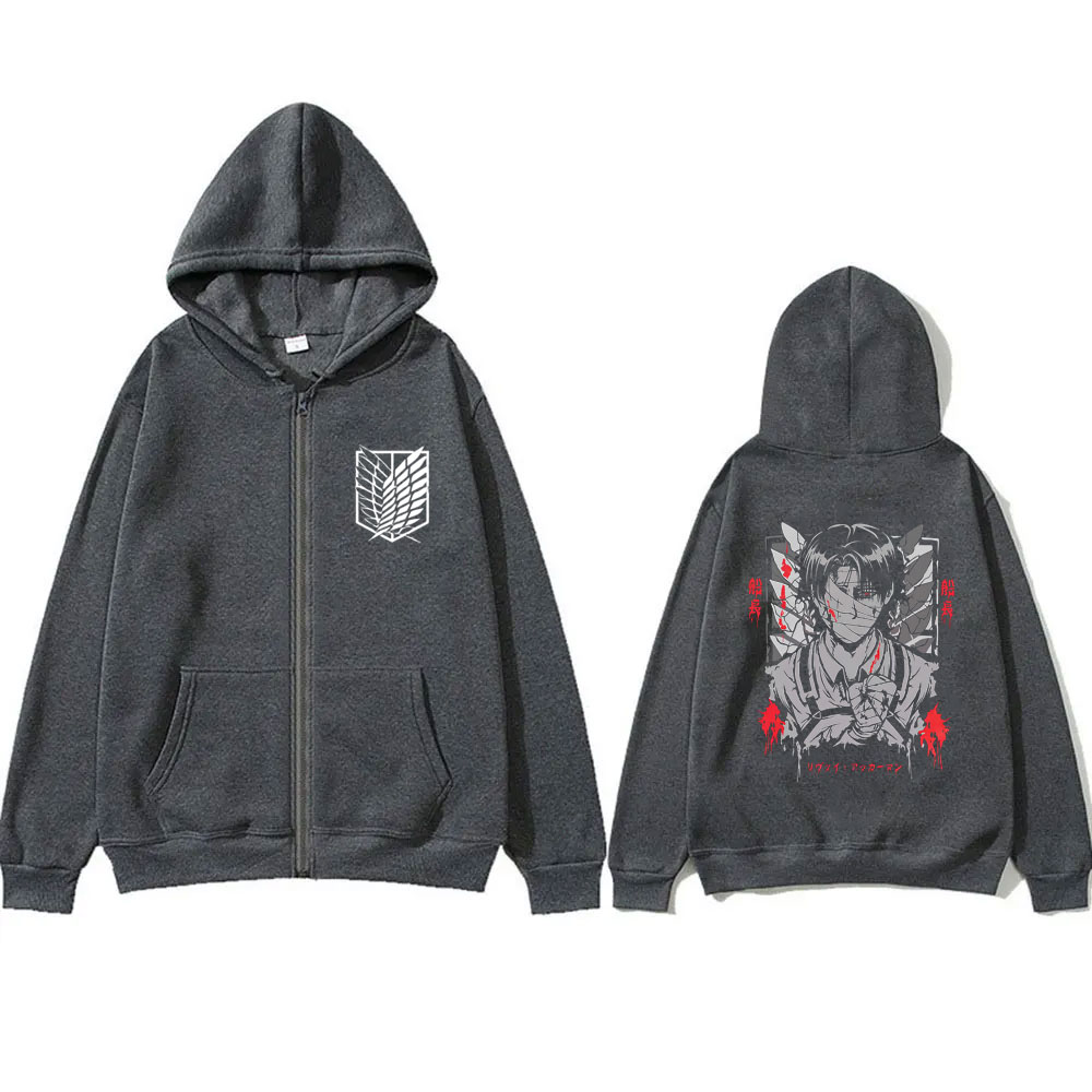 Аниме «Атака Титанов» Леви Аке – обзор и цена Anime Merch Hoodie