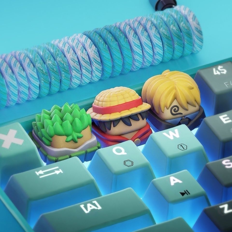 Новые кавайные кейкапы ONE PIE – обзор и цена Keycap Artisan Anime