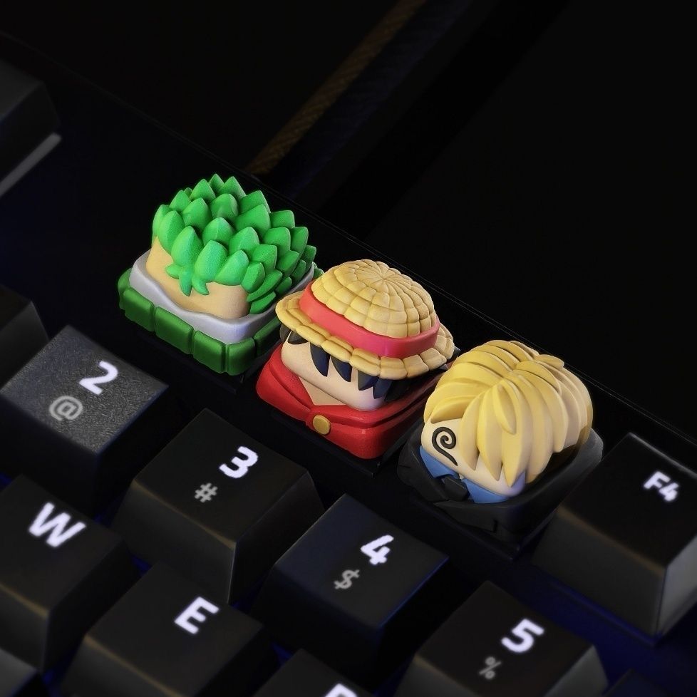 Новые кавайные кейкапы ONE PIE – обзор и цена Keycap Artisan Anime